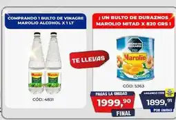 Maxiconsumo Marolio - 1 bulto de vinagre alcohol x 1 lt cód: 4831 oferta