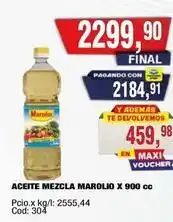Maxiconsumo Marolio - aceite mezcla x 900 cc oferta