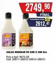 Maxiconsumo Marolio - salsa marolio vs sab x 300 grs oferta