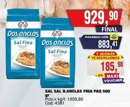 Maxiconsumo Dos anclas - sal d.anclas fina paq 500 oferta
