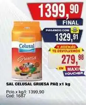 Maxiconsumo Celusal - sal celusal gruesa paq x1 kg oferta
