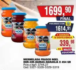 Maxiconsumo Noel - mermelada frasco dur-cir-damas-naranja x 454 gr oferta