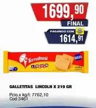 Maxiconsumo Terrabusi - galletitas lincoln x 219 gr oferta