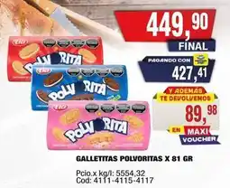 Maxiconsumo Lia - galletitas polvoritas x 81 gr oferta