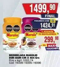 Maxiconsumo Marolio - mermelada marolio dur-dam-cir x 455 grs oferta