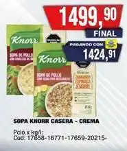 Maxiconsumo Knorr - sopa knorr casera - crema oferta