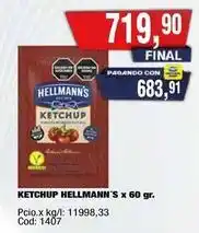 Maxiconsumo Hellmann's - ketchup hellmann's x 60 gr oferta