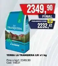 Maxiconsumo La tranquera - yerba liviana oferta