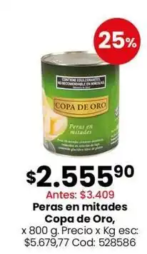 Coto Copa de oro - peras en mitades oferta