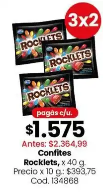 Coto Rocklets - confites , x 40 g oferta