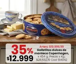 Coto Galletitas dulces de manteca copenhagen oferta