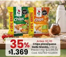 Coto Gallo snacks - chips pizza/queso oferta