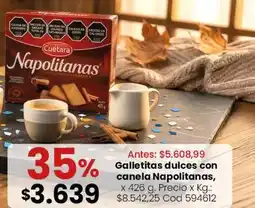 Coto Galletitas dulces con canela napolitanas oferta