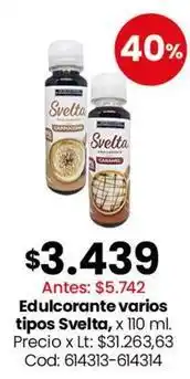 Coto Edulcorante varios tipos, x 110 ml. cod: 614313-614314 oferta