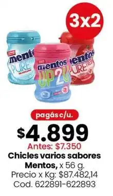 Coto Mentos - chicles varios sabores oferta