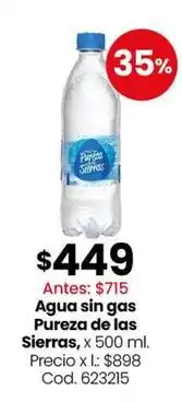 Coto Pureza - agua sin gas oferta