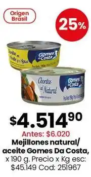 Coto Gomes da costa - mejillones natural/aceite oferta