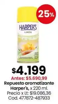 Coto Harper's - repuesto aromatizante oferta