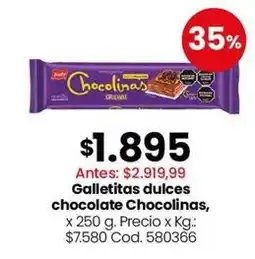 Coto Chocolinas - galletitas dulces chocolate chocolinas, x 250 g. cod. 580366 oferta