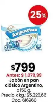 Coto Argentino - jabón en pan clásico oferta