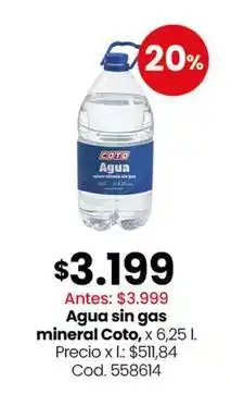 Coto Coto - agua mineral oferta