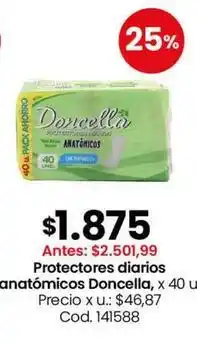 Coto Doncella - protectores diarios anat omicos oferta