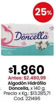 Coto Doncella - algodón hidrófilo oferta