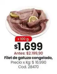 Filet de gatuza congelado, cod. 28470