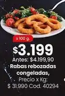 Rabas rebozadas congeladas