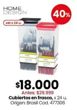 Coto Origen - cubiertos en frasco oferta