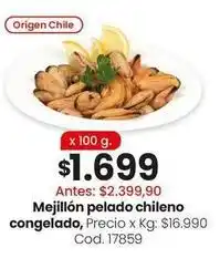 Coto Origen - mejillón pelado chileno congelado oferta