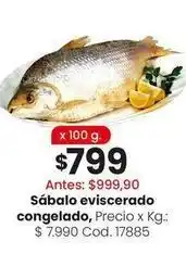 Coto Sábalo eviscerado congelado oferta