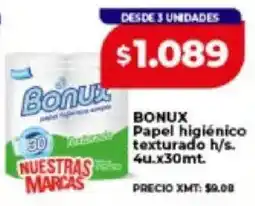 Supermayorista Vital Bonux papel higiénico texturado oferta