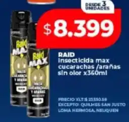 Supermayorista Vital Raid insecticida max cucarachas / arañas oferta
