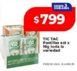 Supermayorista Vital Tic tac pastillas est x 16g toda la variedad oferta