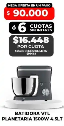 Supermayorista Vital Vtl batidora planetaria oferta