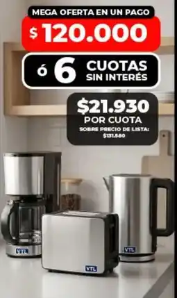 Supermayorista Vital Vtl cafetera exprresora tostador y hervidor oferta