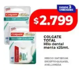 Supermayorista Vital Colgate total hilo dental menta oferta