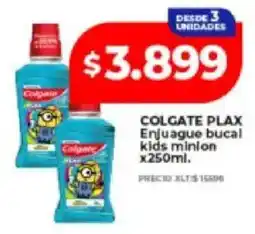 Supermayorista Vital Colgate Plax enjuague bucal kids minion oferta