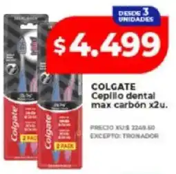 Supermayorista Vital Colgate cepillo dental max carbón oferta