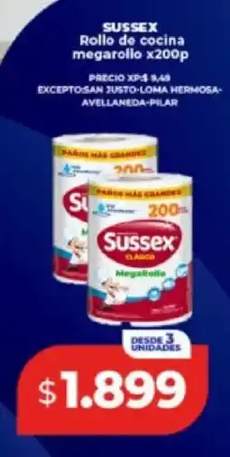 Supermayorista Vital Sussex rollo de cocina megarollo oferta