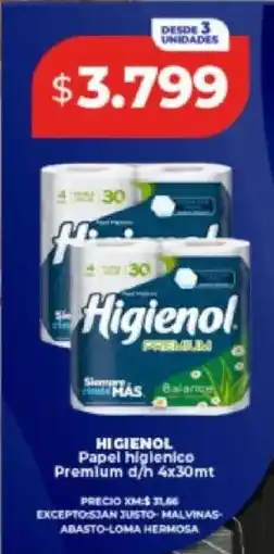 Supermayorista Vital Higienol papel higienico premium oferta