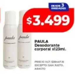 Supermayorista Vital Paula desodorante corporal oferta
