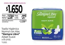 La Anonima Siempre Libre toalla higienica normal con alas oferta