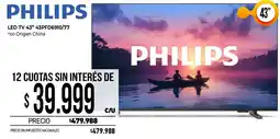 La Anonima Philips led tv 43" 43pfd6910/77 oferta