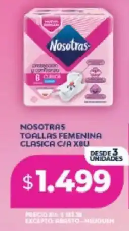 Supermayorista Vital Nosotras toallas femenina clasica c/a xbu oferta