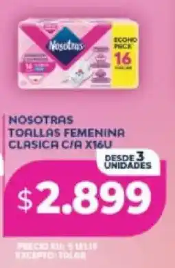 Supermayorista Vital Nosotras toallas femenina clasica oferta