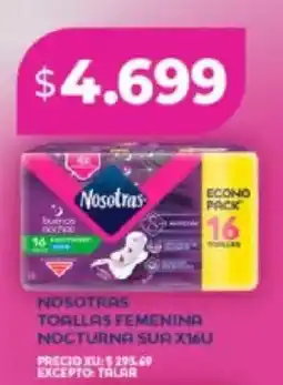 Supermayorista Vital Nosotras toallas femenina nocturna sua oferta