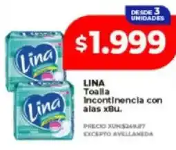 Supermayorista Vital Lina toalla incontinencia con alas xBu. oferta