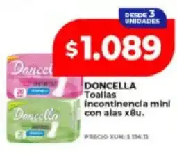 Supermayorista Vital Doncella toallas incontinencia mini con alas oferta